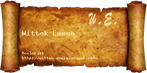 Wittek Emese névjegykártya
